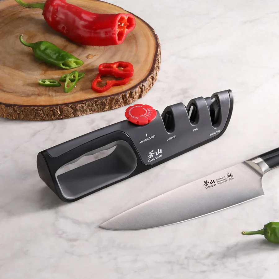 Cangshan 3 Stage Adjustable Knife Sharpener + Scissor Sharpener - Image 3
