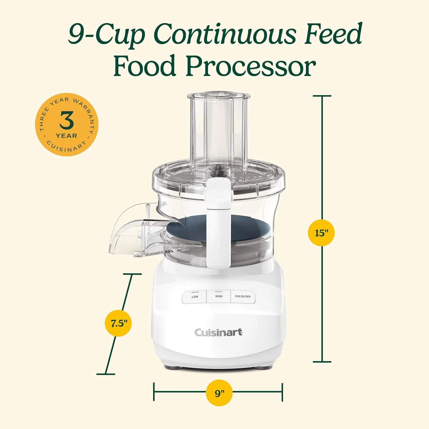 9-Cup Food Processor with Continuous Feed - Image 2