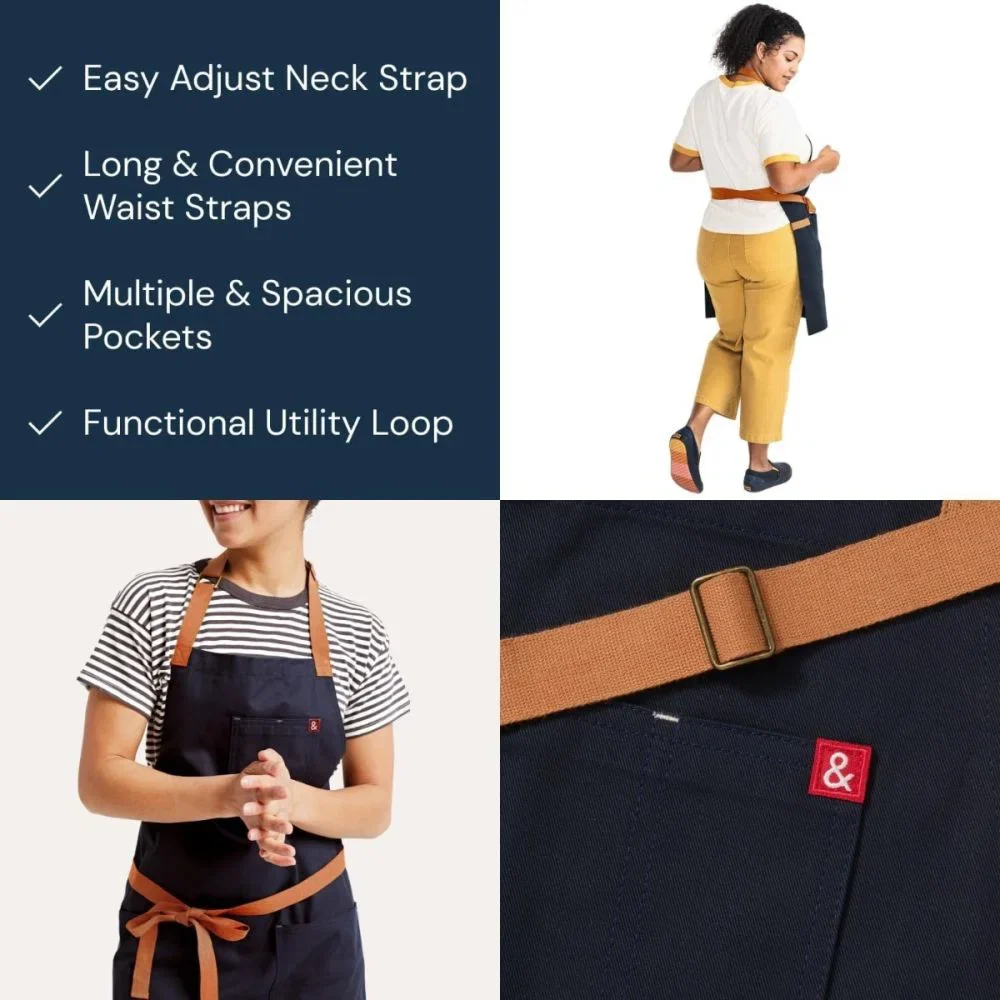 Hedley & Bennett Essential Midnight Cider Blue Apron - Image 9