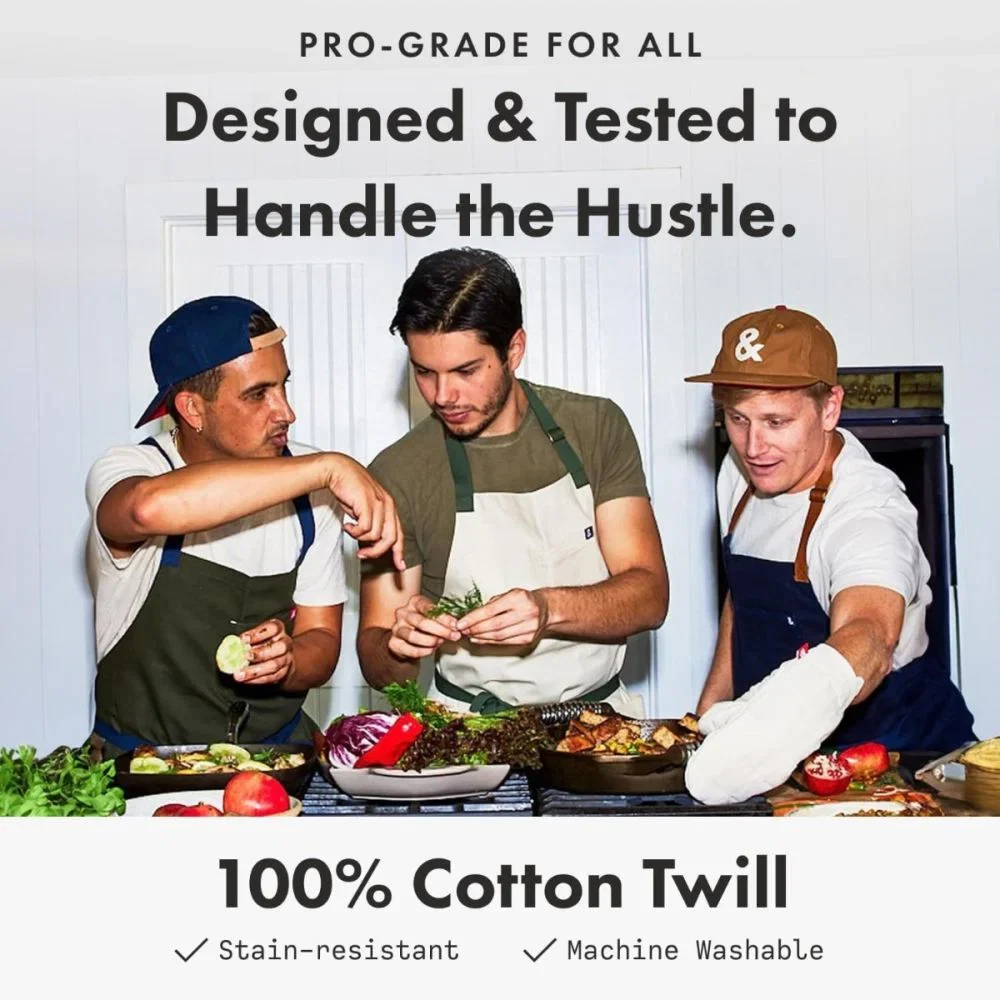 Hedley & Bennett Essential Midnight Cider Blue Apron - Image 10