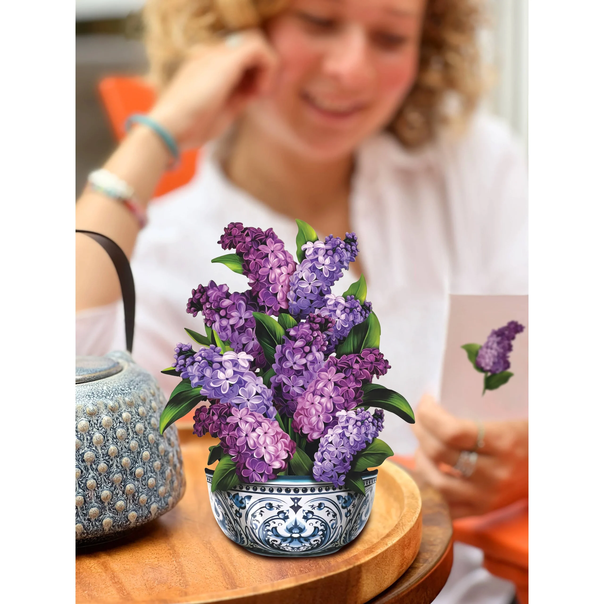 Lilac Garden Mini Pop Up Greeting Card - Image 2