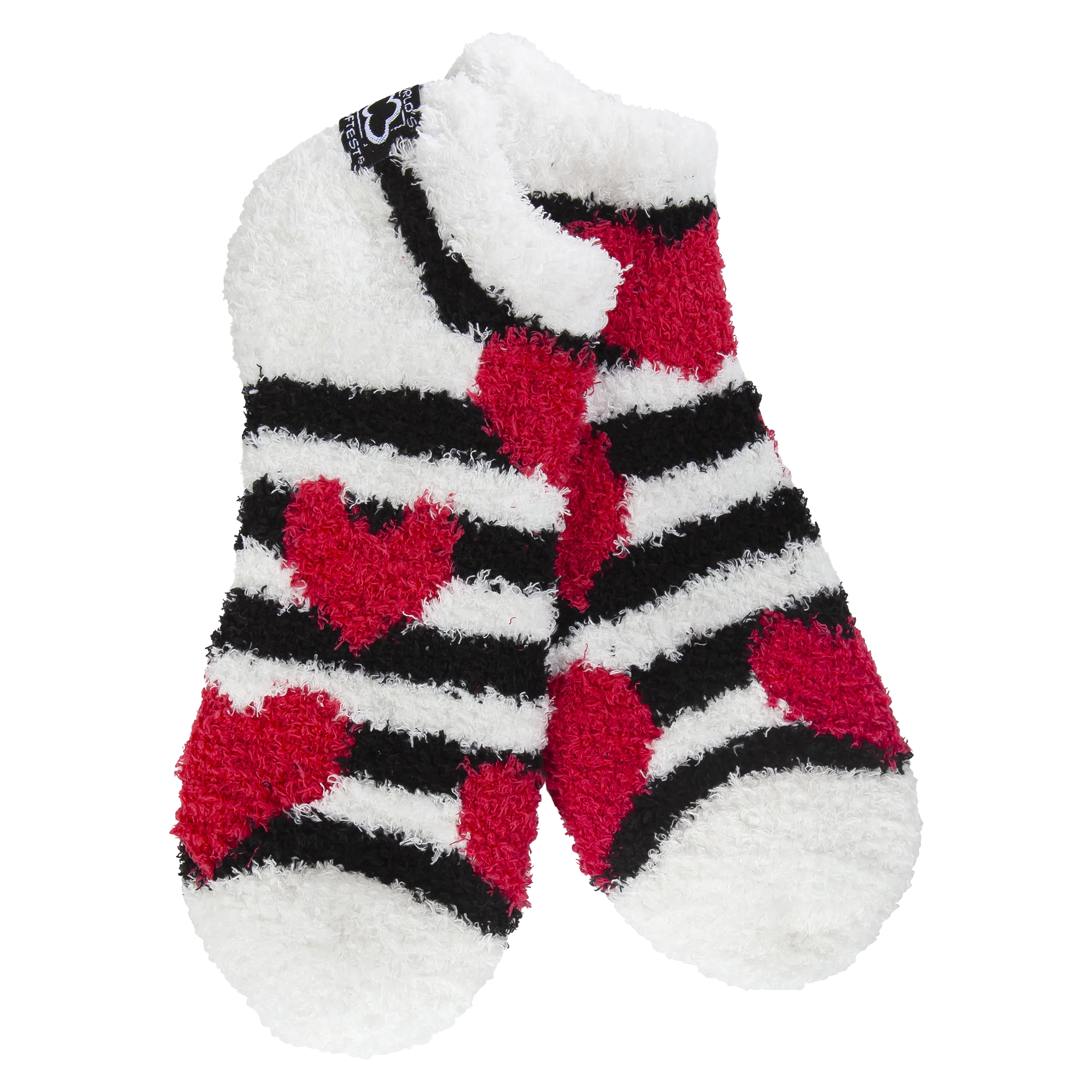 Cozy Low One Size Socks in Heart Stripe