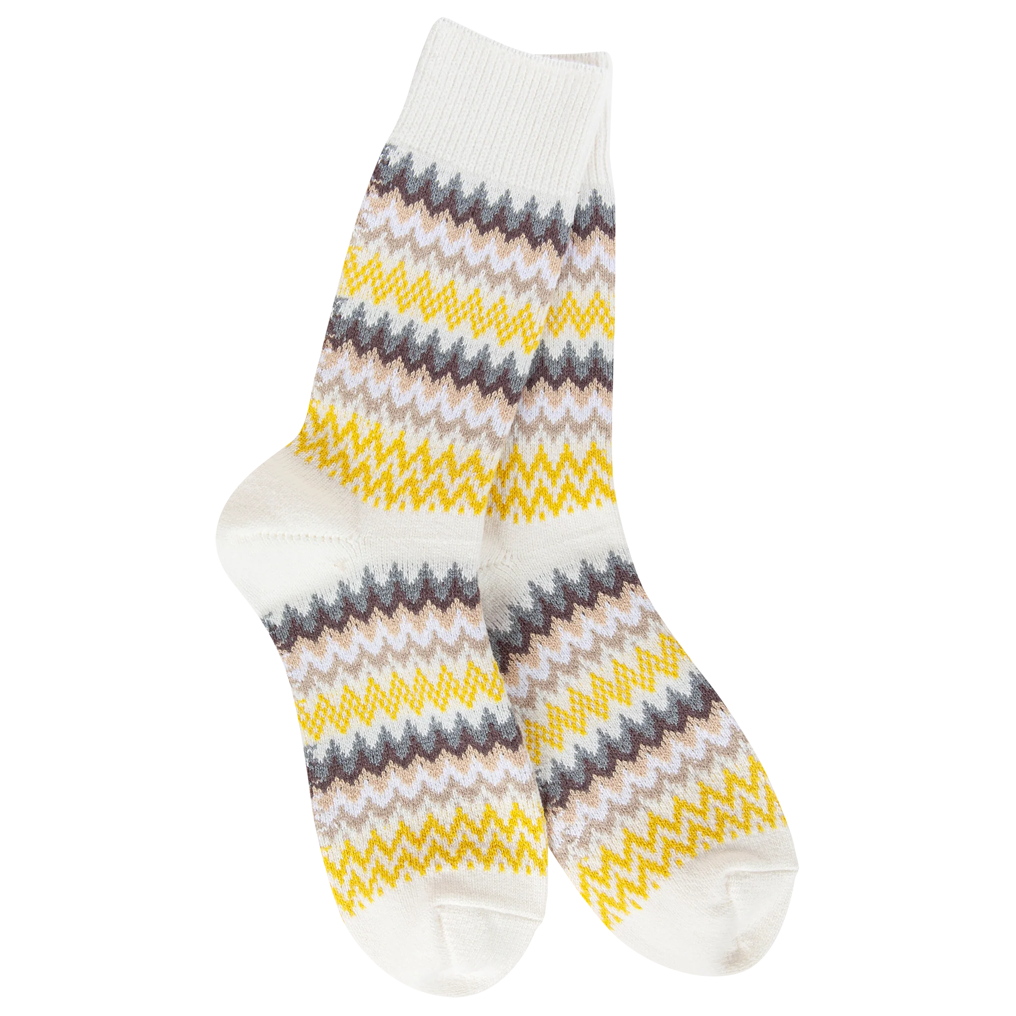 ZigZag Crew Socks in Cloud