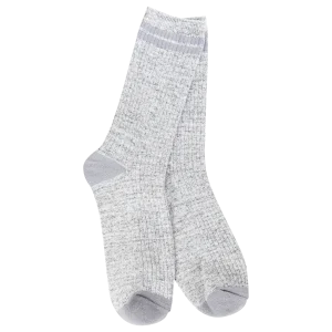 Light Weight Rugby Crew Socks in Heather Grey