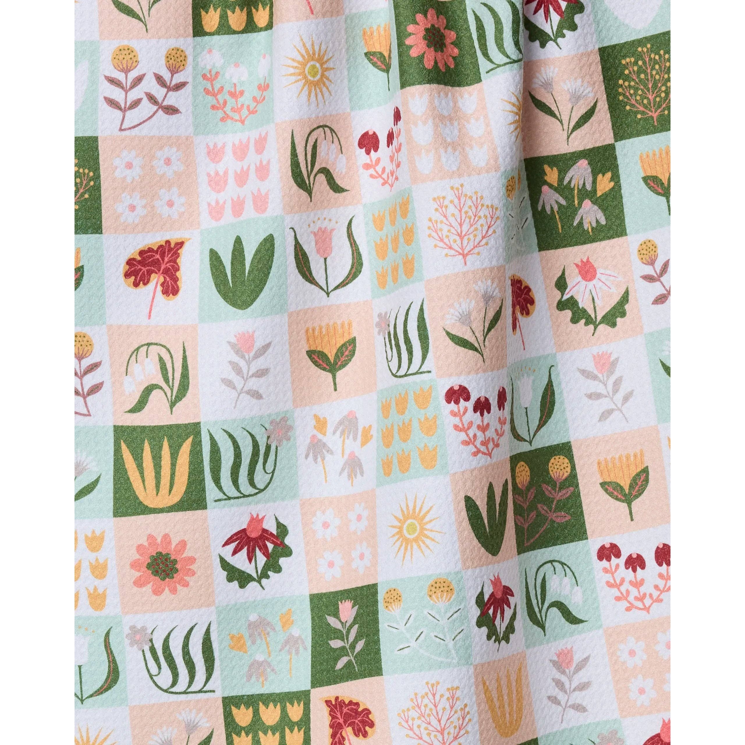 Patchwork Garden Geometry Tea Towel - Image 2