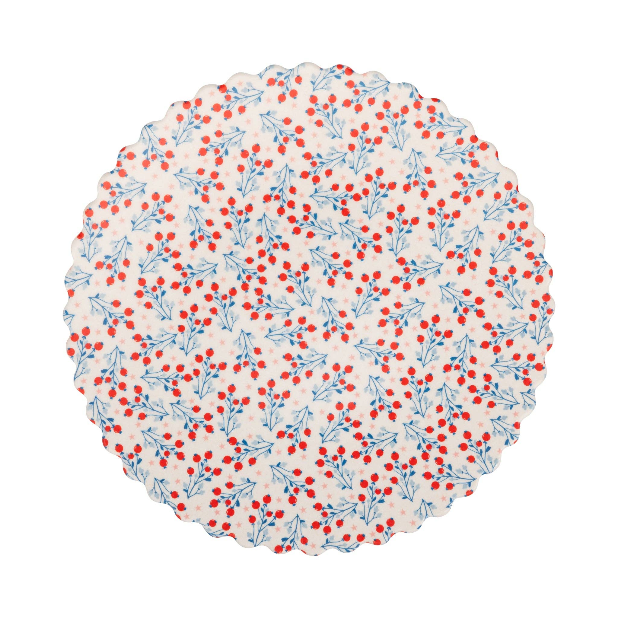 Floral Bamboo Patriotic Plate
