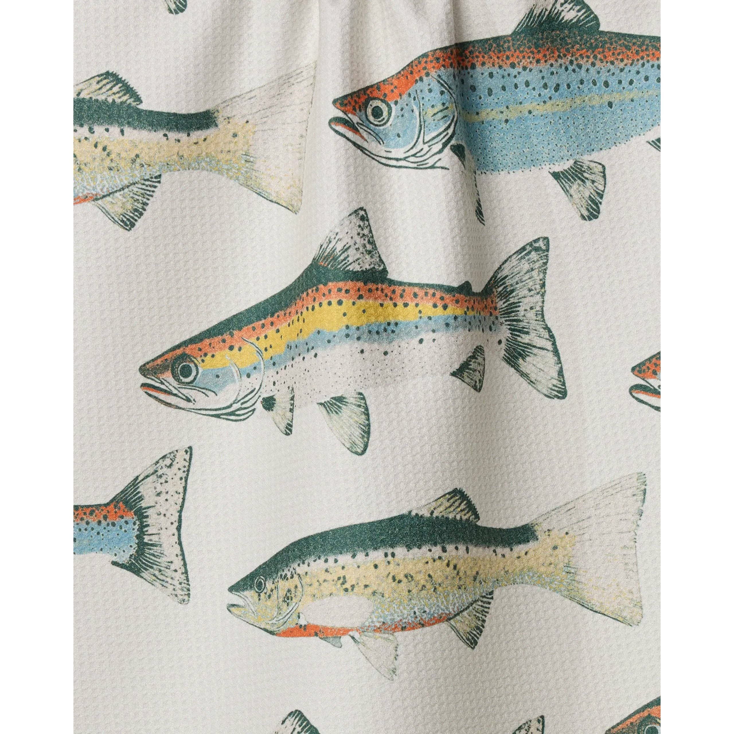 Hooked on Fishing Geometry Tea Towel - Image 2