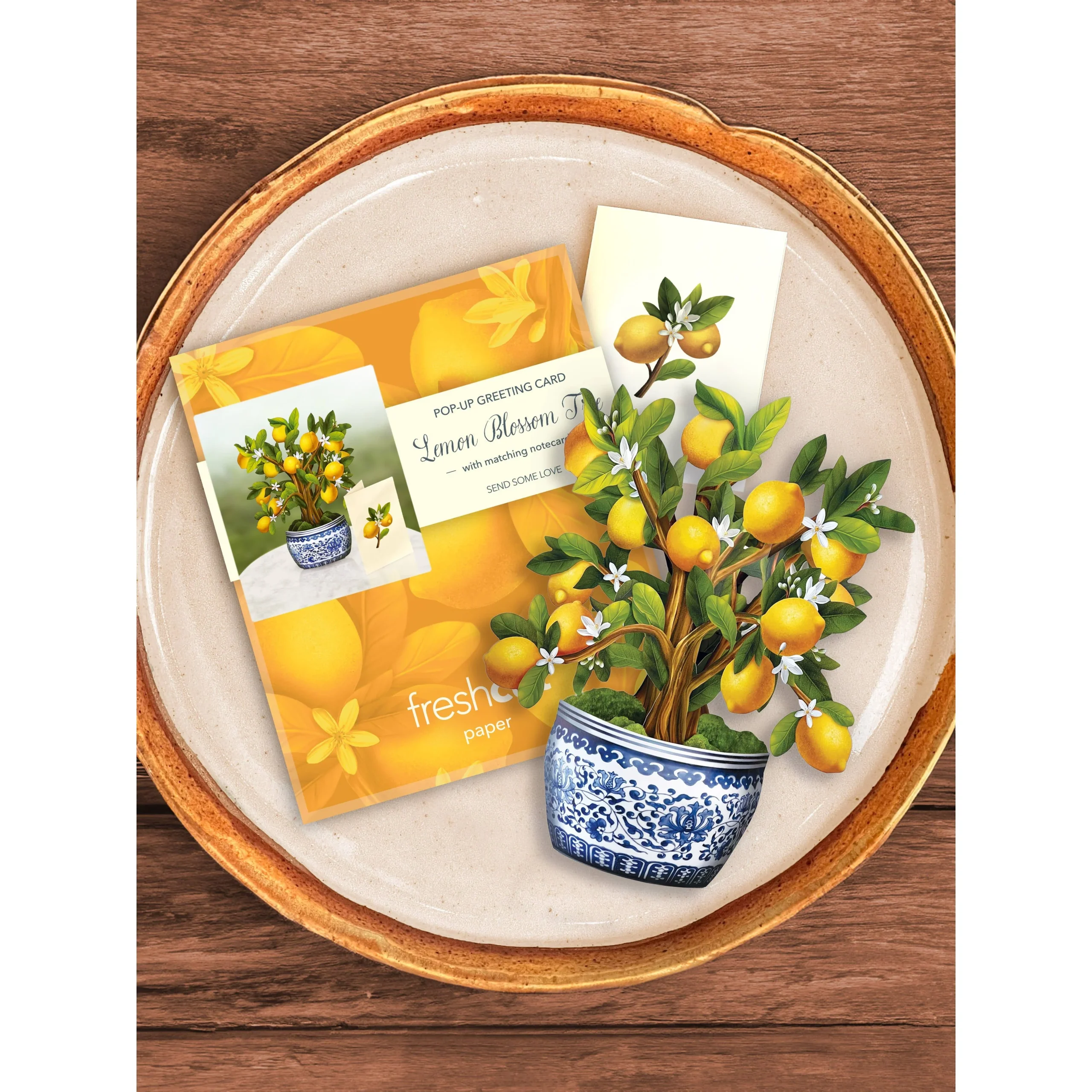 Mini Lemon Blossom Tree Pop Up Greeting Cards - Image 4