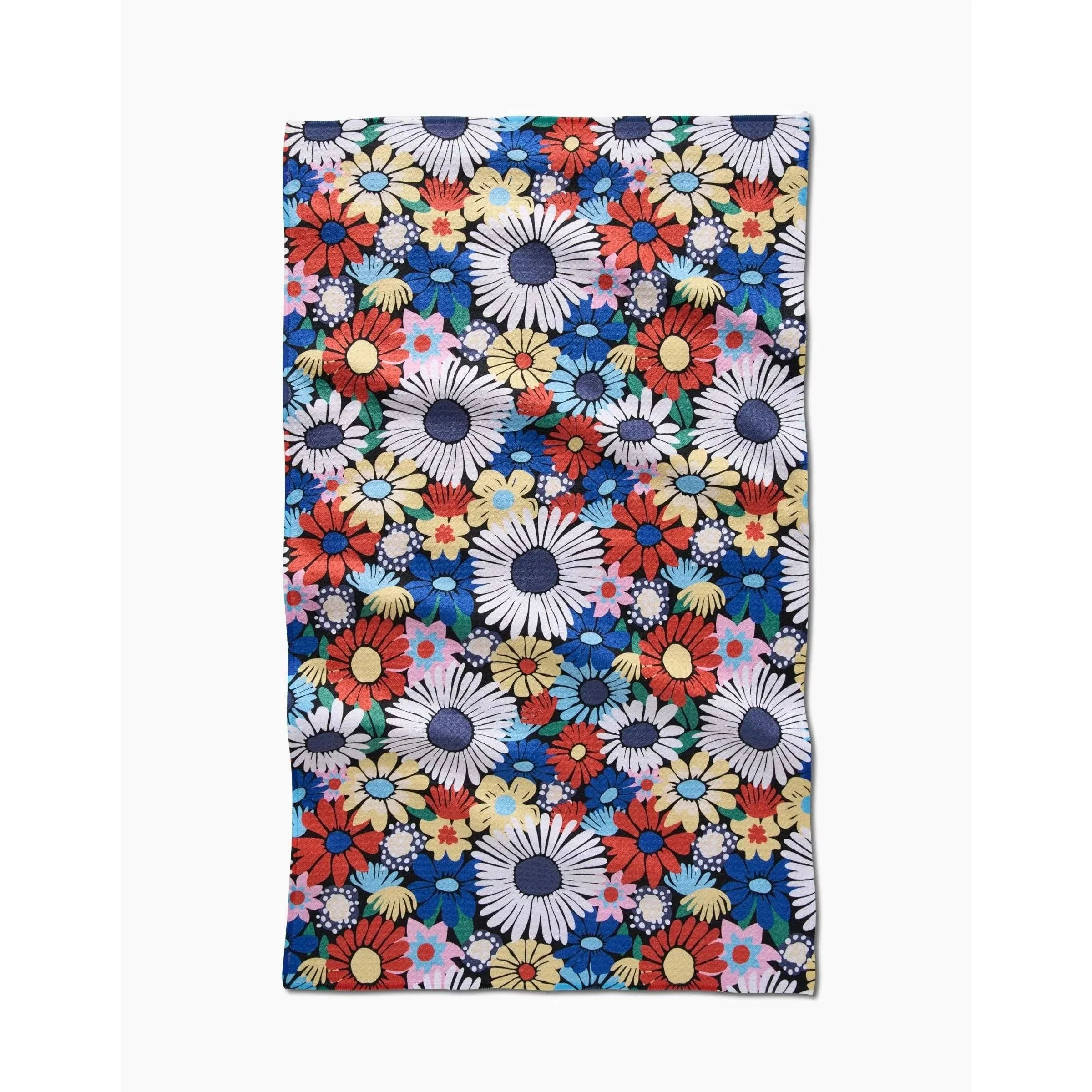 Wildflowers Bouquet Geometry Tea Towel