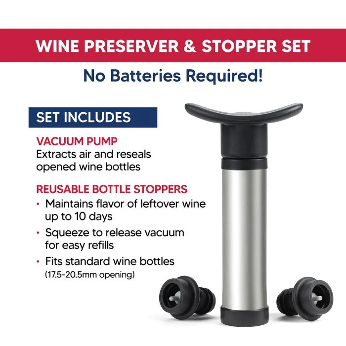 Wine Pump Vacuum Sealer Set - Image 7