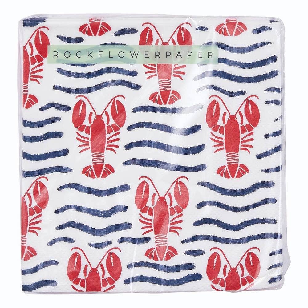 Lobster Waves Paper Cocktail Napkins (Pack of 25) - Image 3