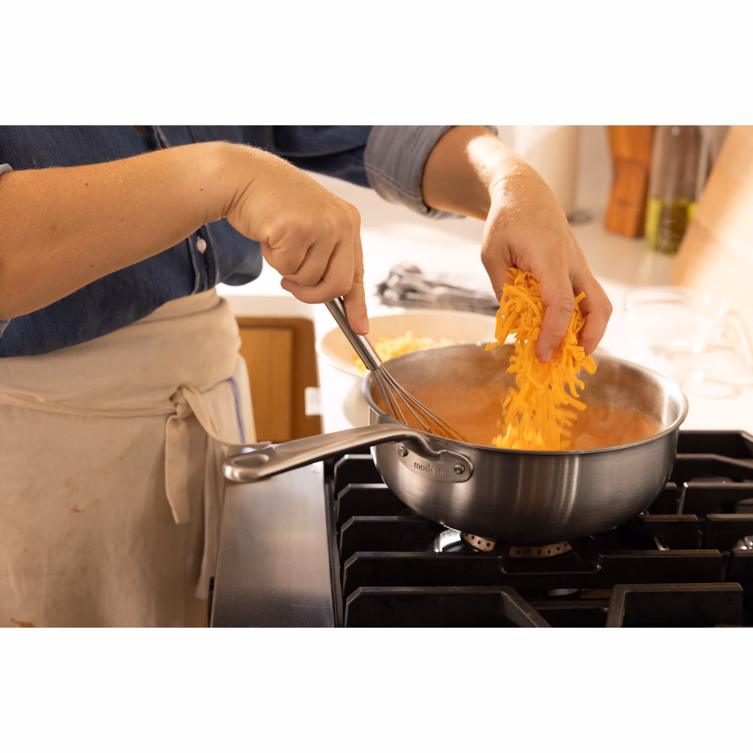 Made In Stainless Clad Saucier. 3 Qt - Image 6