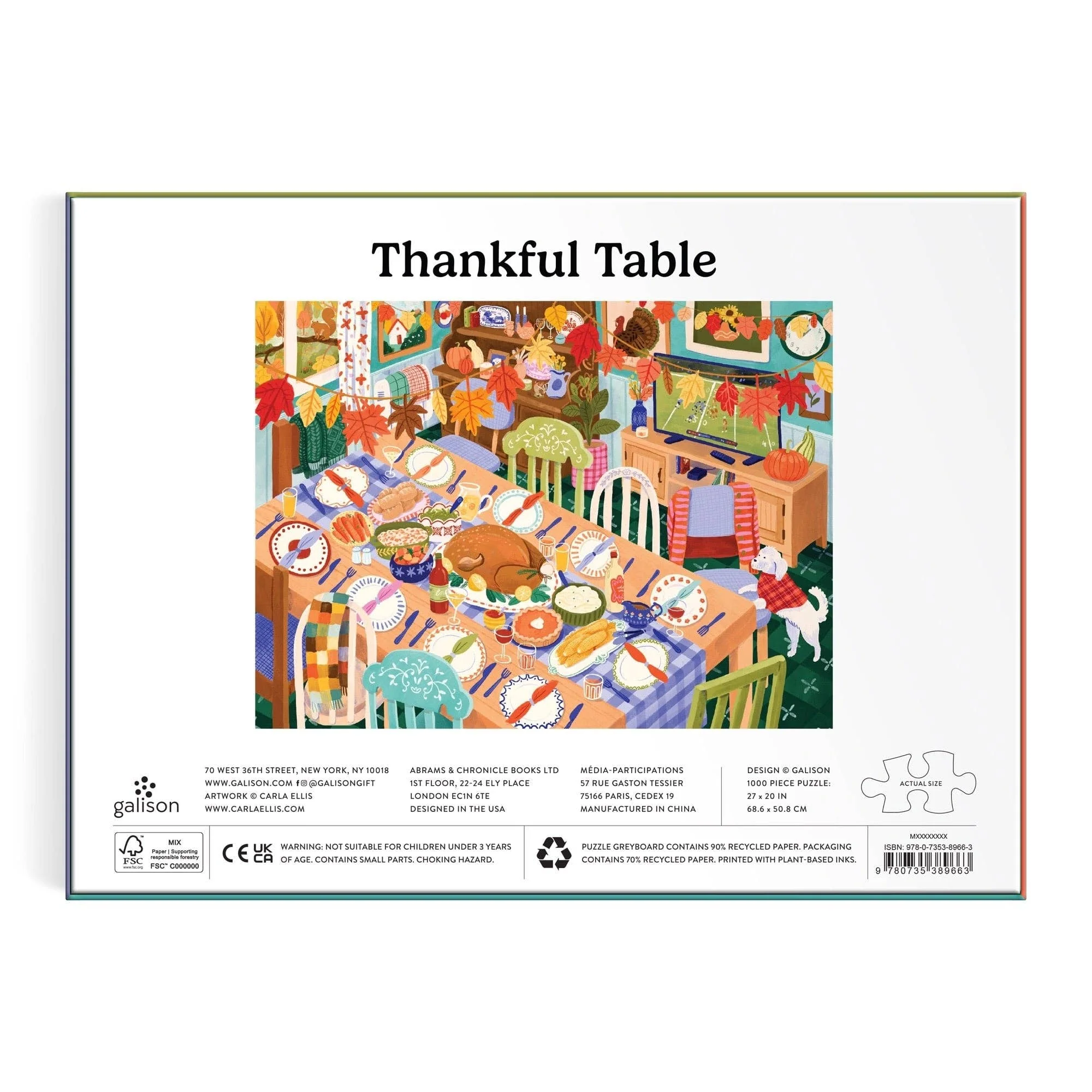 Thankful Table 1000 Piece Puzzle - Image 6