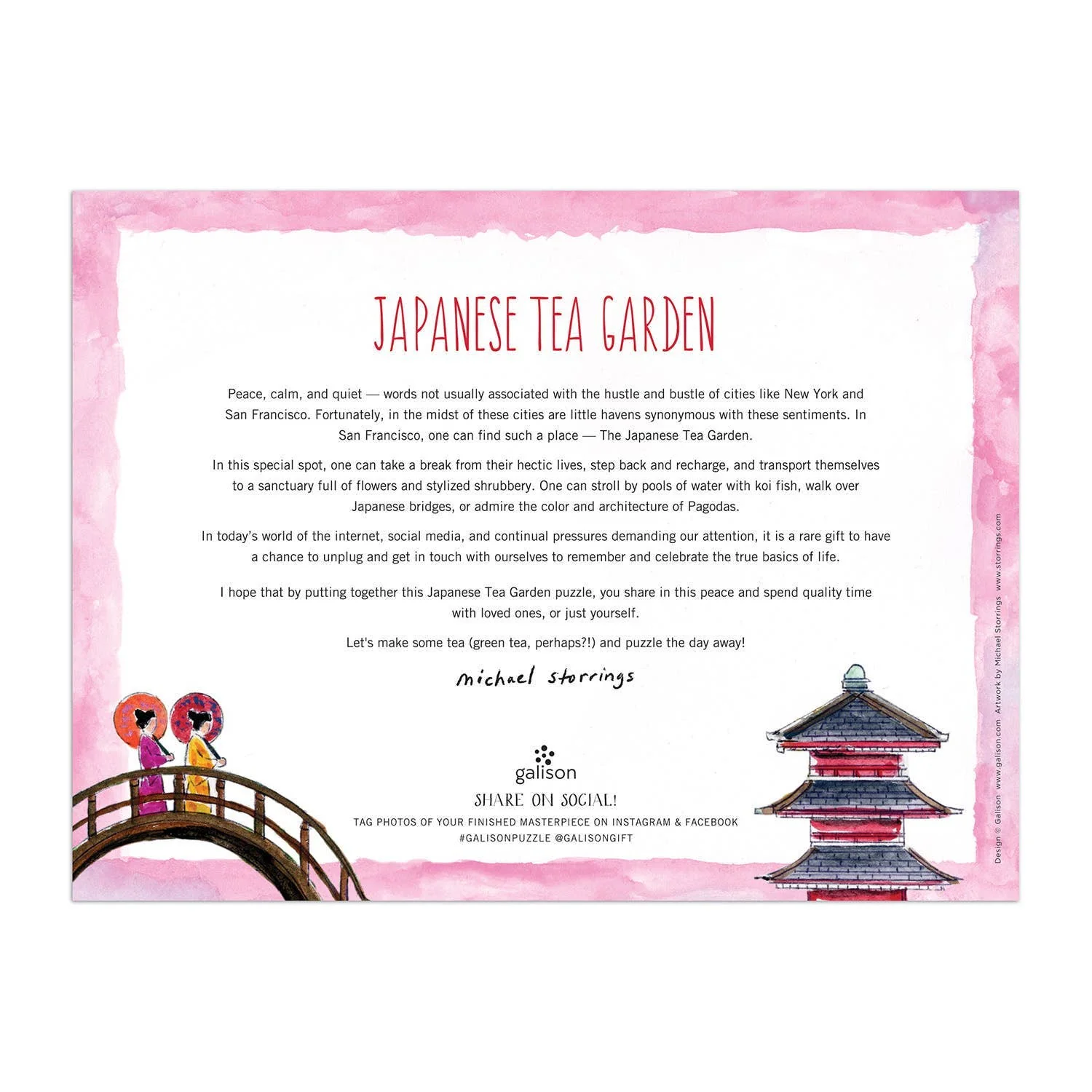 Michael Storrings Japanese Tea Garden 300 Piece Puzzle - Image 3