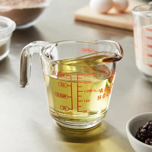 Anchor Hocking 8 oz. Clear Glass Measuring Cup - Image 2