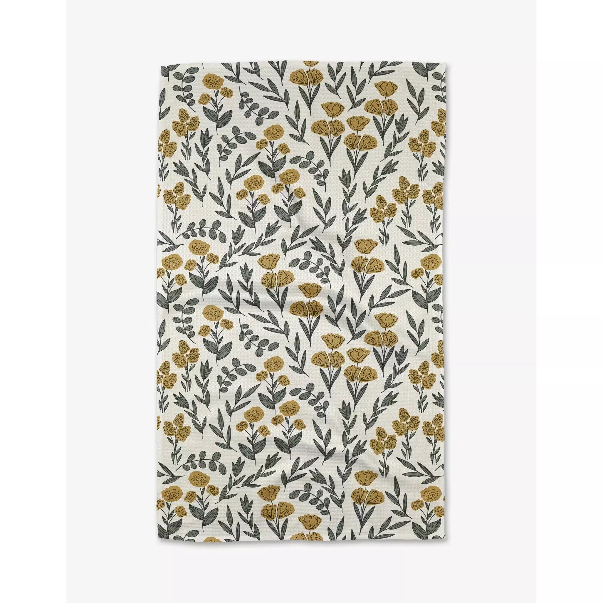 Charolette Yellow Geometry Kitchen Tea Towel