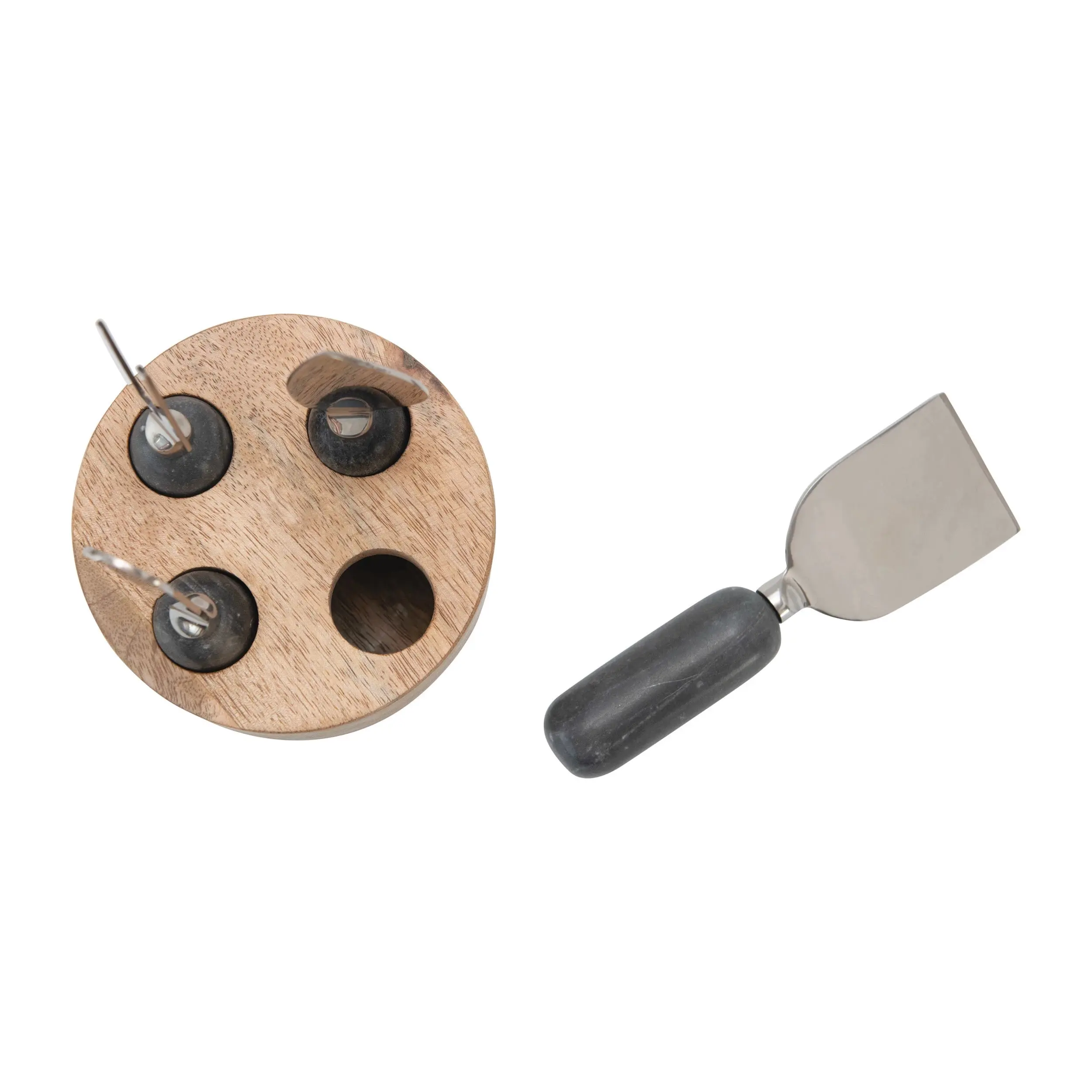 Cheese Servers with Wood Stand. Set of 5 - Image 5