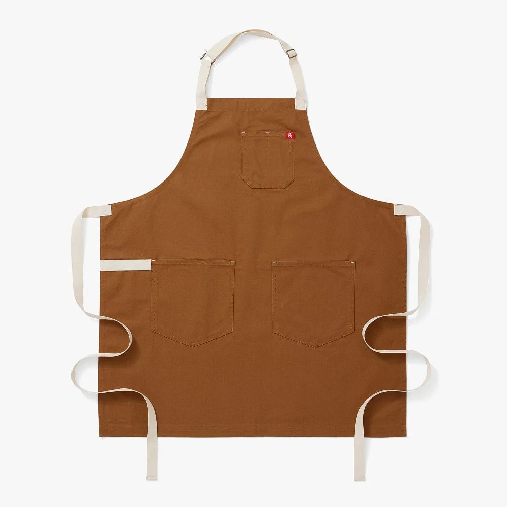 Hedley & Bennett Essential Apron in Cider Brown w/ Vanilla Straps