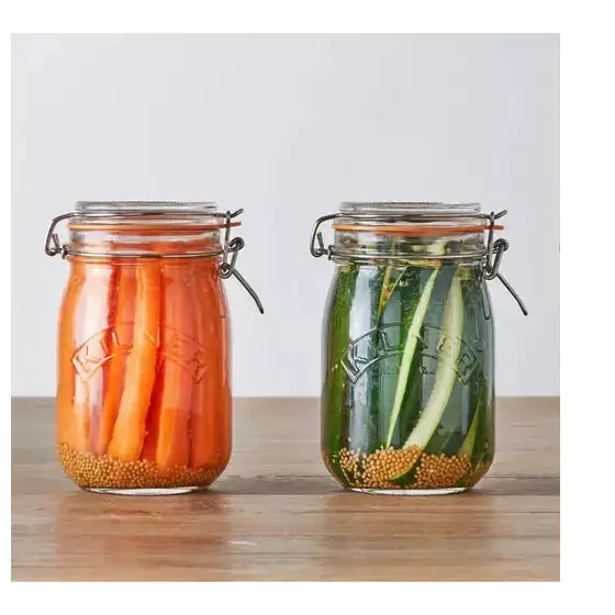 Clip Top Round Jar 1 Litre - Image 4
