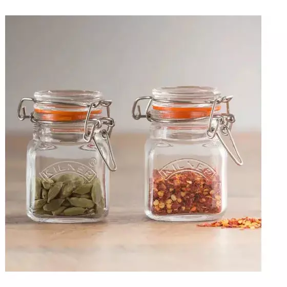 Clip Top Square Spice Jar 70ml - Image 4