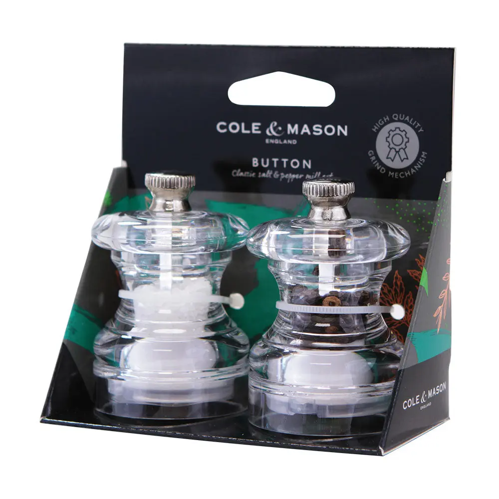 Cole & Mason Button Mini Salt & Pepper Mill Gift Set