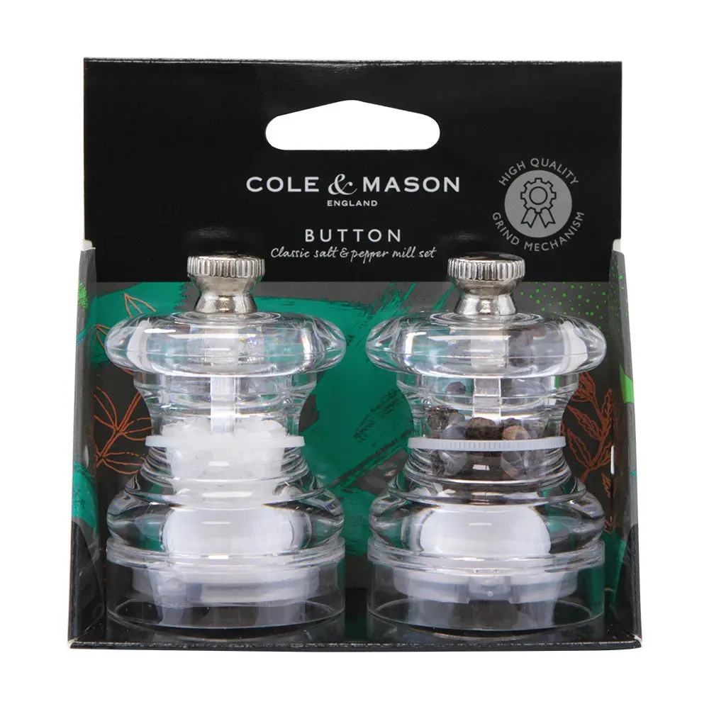 Cole & Mason Button Mini Salt & Pepper Mill Gift Set - Image 2