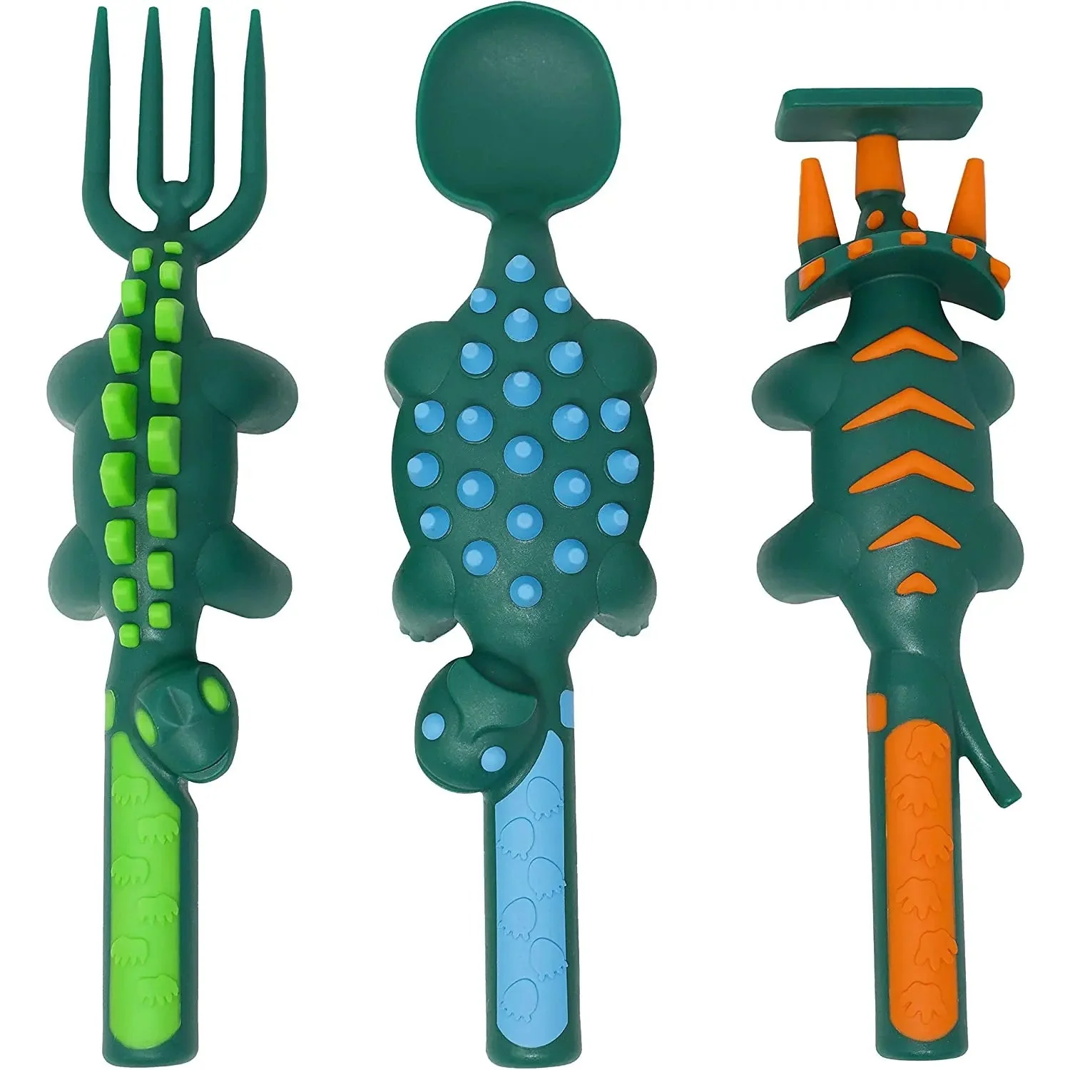 Constructive Eating 3 Piece Dino Utensil Set