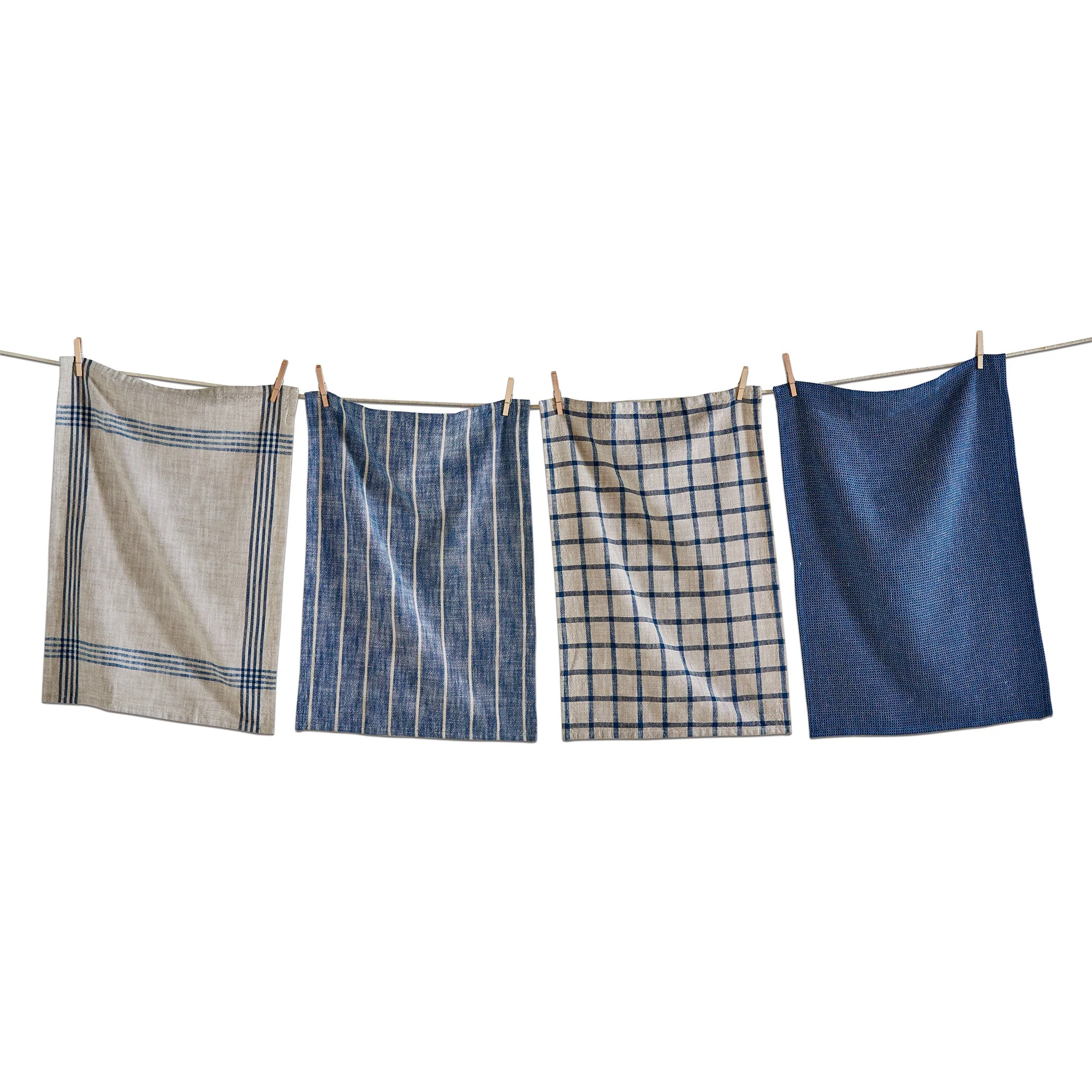 Canyon Woven Dishtowel Midnight Blue. Set of 4