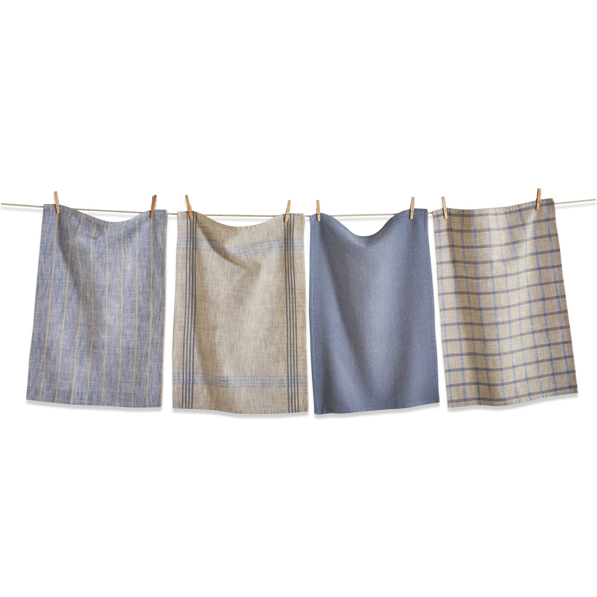Canyon Woven Dishtowel Blue Denim. Set of 4