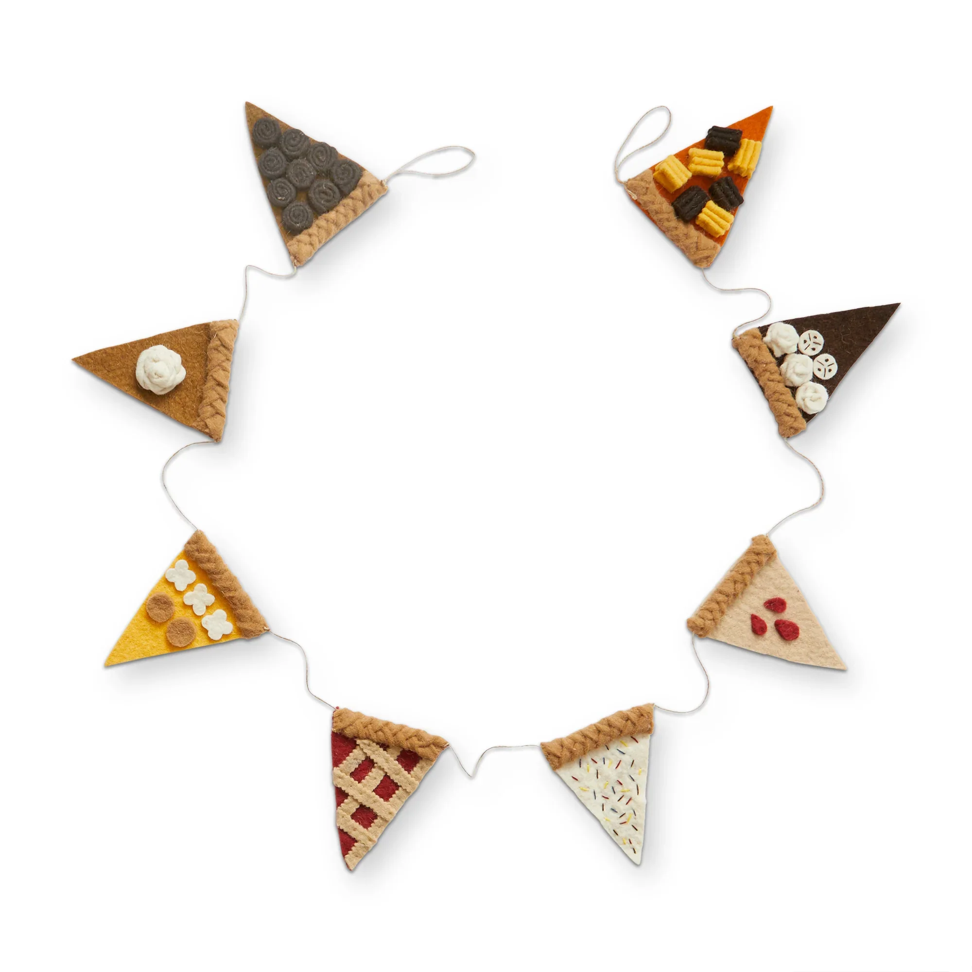 Pie Slices Wool Felt Garland