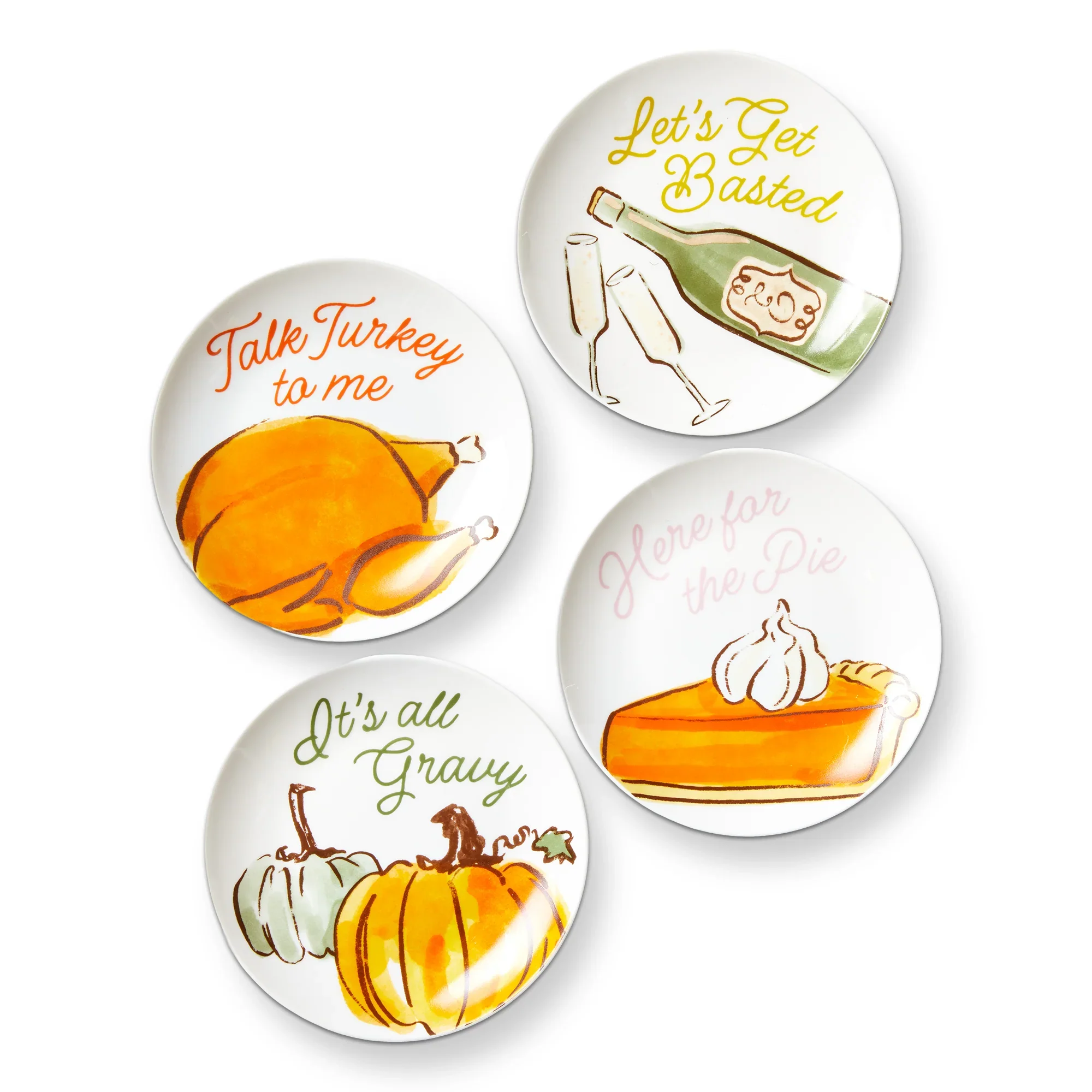 Turkey & Toast Appetizer Plates. 4 Styles