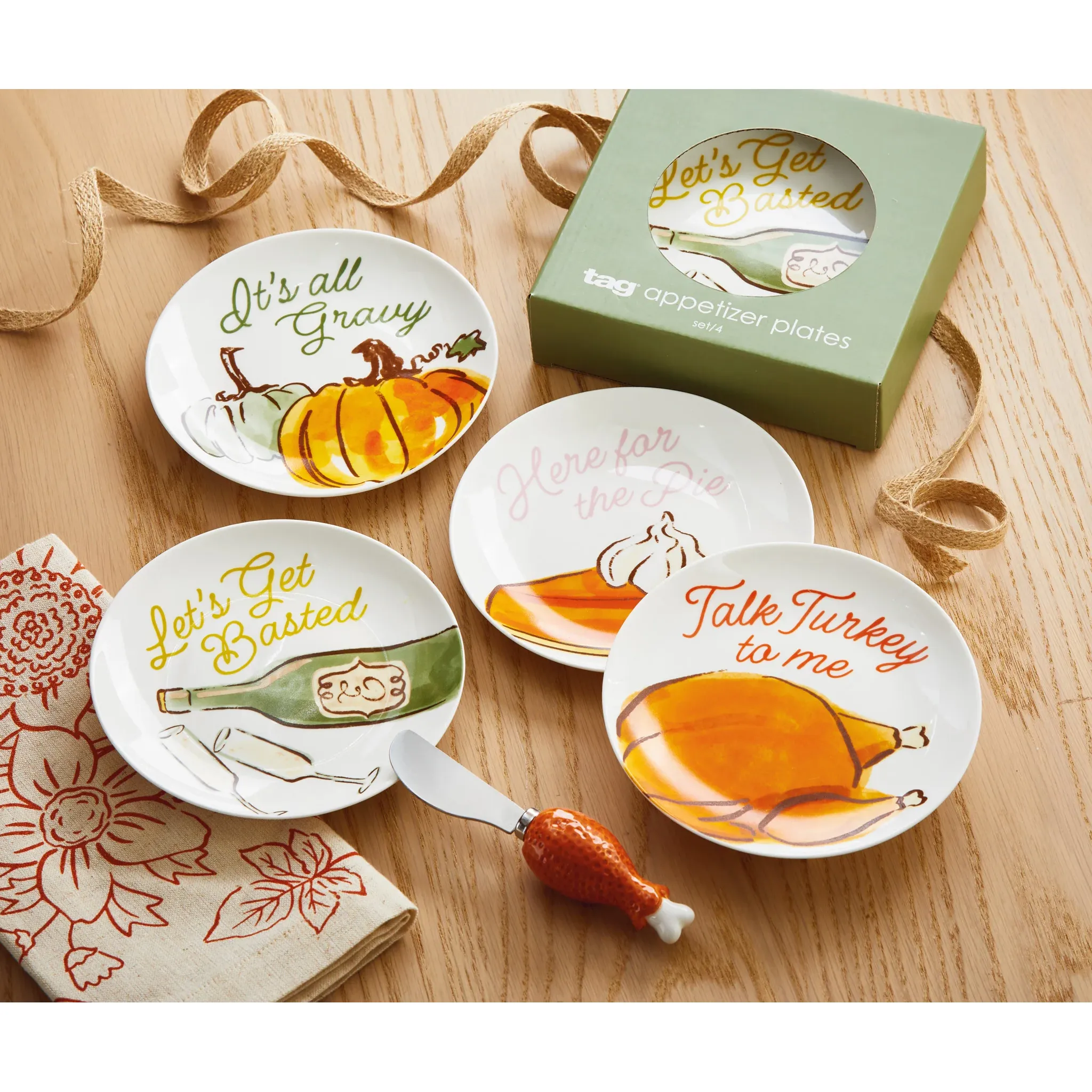Turkey & Toast Appetizer Plates. 4 Styles - Image 2