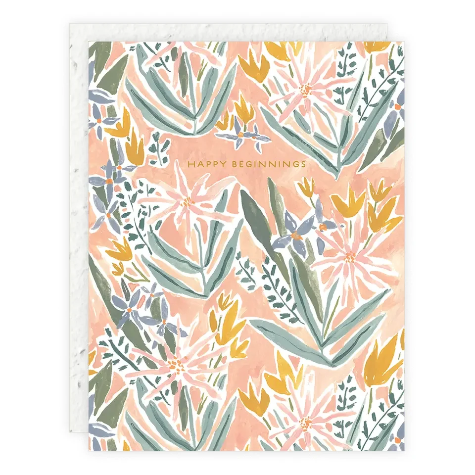 Happy Beginnings. Wedding/Engagement Card