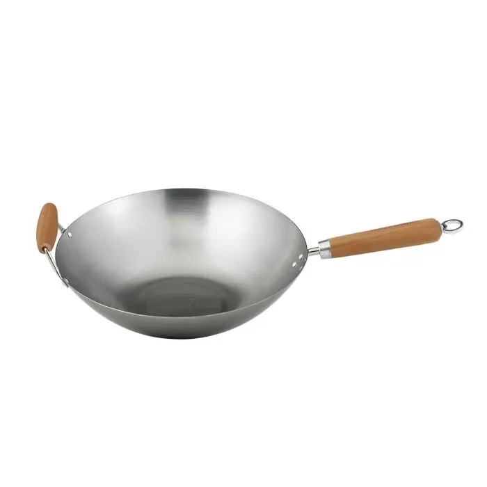Helen's Asian Kitchen Carbon Steel Stir Fry Pan. 14in