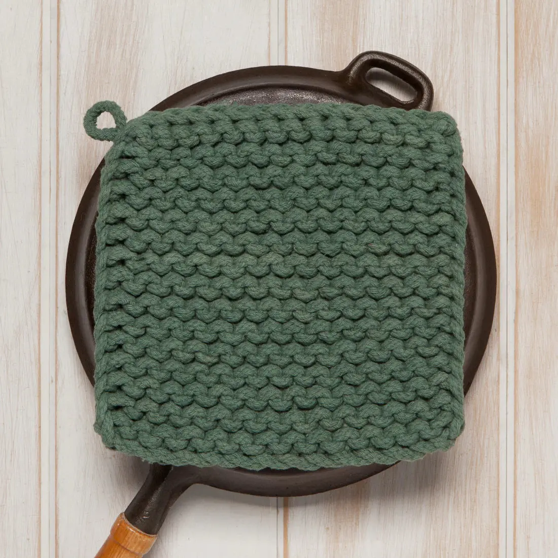 Jade Green Knit Potholder - Image 3