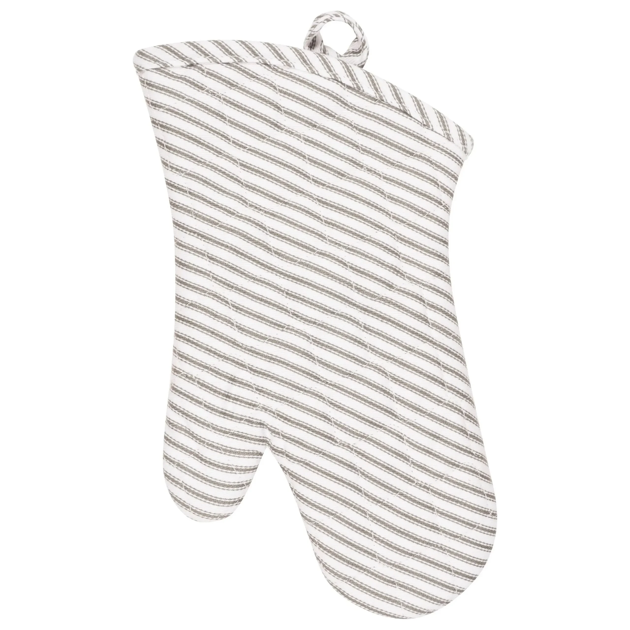 KAF Home Metro Stripe Terry Lined Oven Mitt: Cherry - Image 3