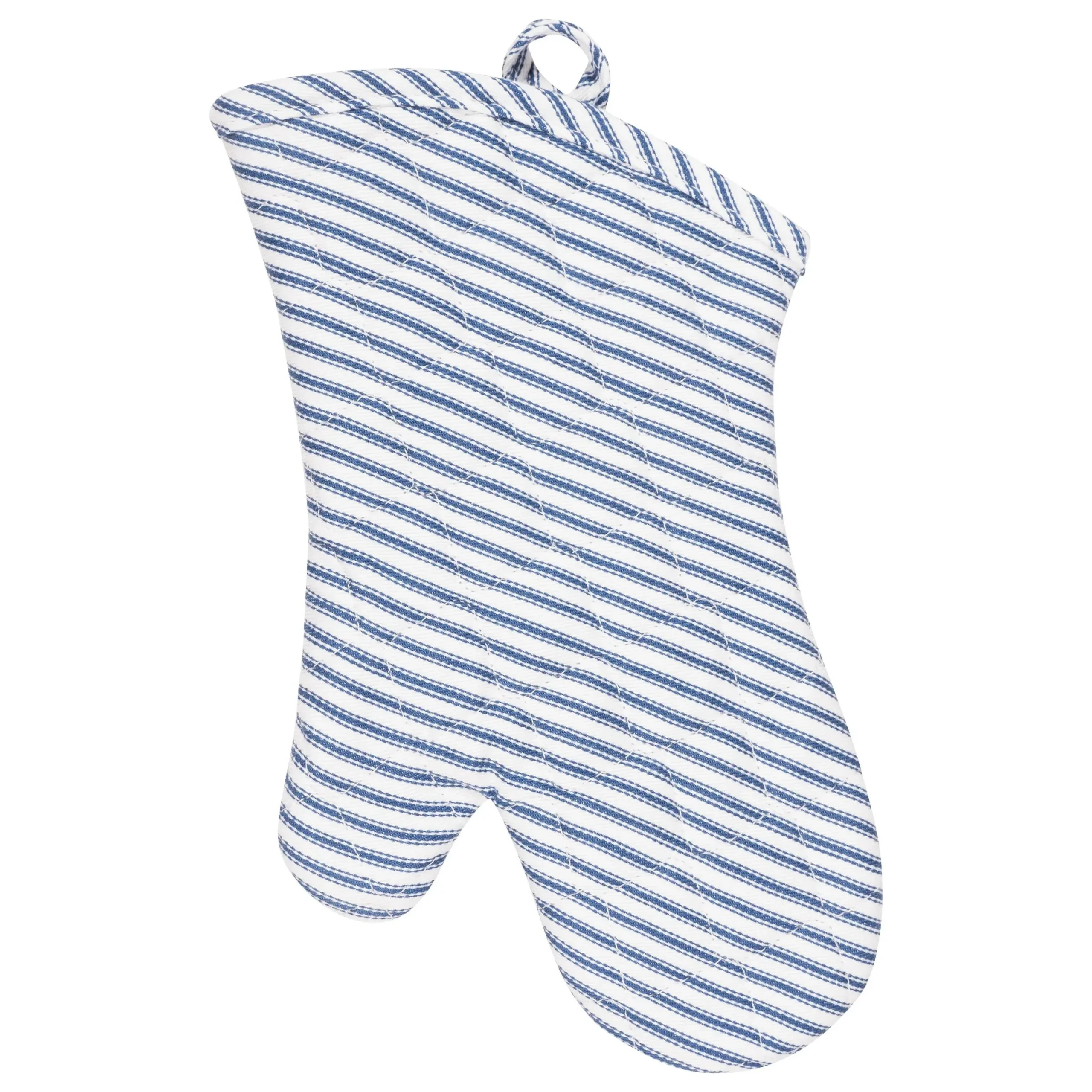 KAF Home Metro Stripe Terry Lined Oven Mitt: Cherry - Image 4