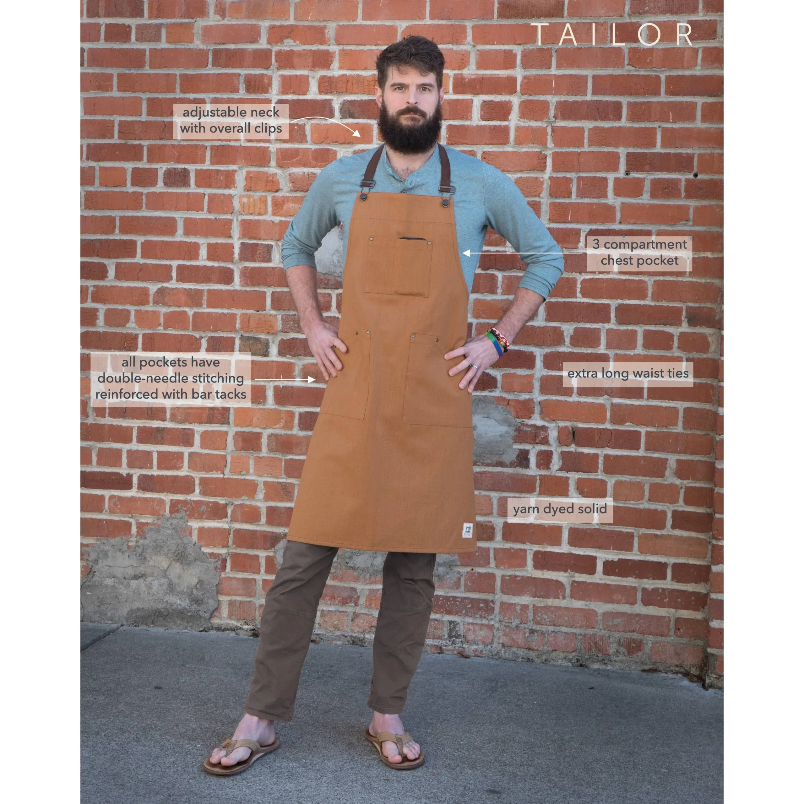 KAF Home Tailor Apron. Canvas Work - Oversized. and Multi-purpose - Image 2
