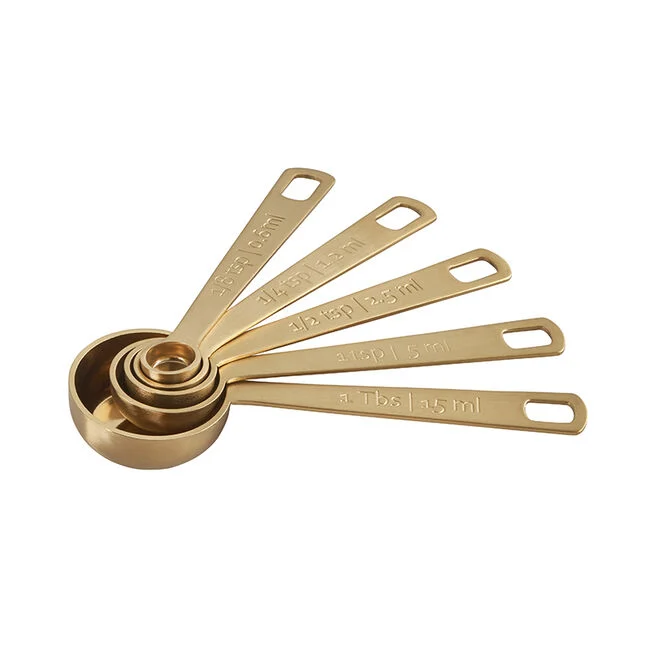 Le Creuset Gold Measuring Spoons - Set of 5 - Image 3