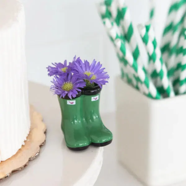 Nora Fleming Mini Jumpin' Puddles - Green Galoshes DT - Image 2