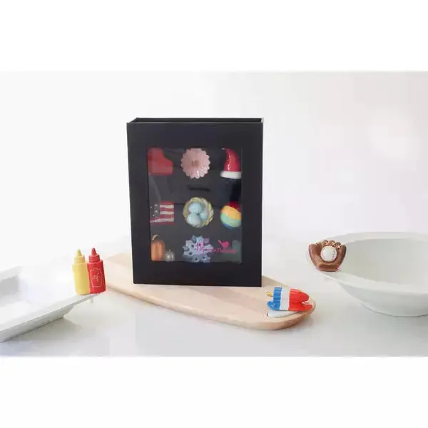 Nora Fleming Platter 9 piece black keepsake box - Image 3
