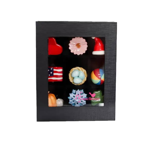 Nora Fleming Platter 9 piece black keepsake box - Image 4