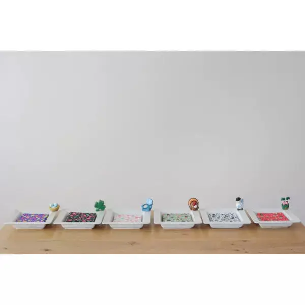 Nora Fleming Platter Pinstripes Napkin + Candy Holder - Image 3