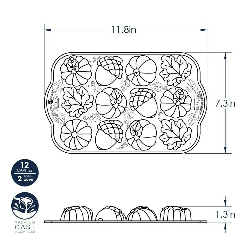 Nordic Ware Autumn Delights Cakelet Pan - Image 5