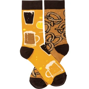 Primitives By Kathy - Beer And Pretzels Socks