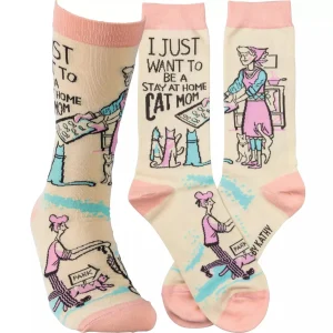 Primitives By Kathy -Stay At Home Cat Mom Socks