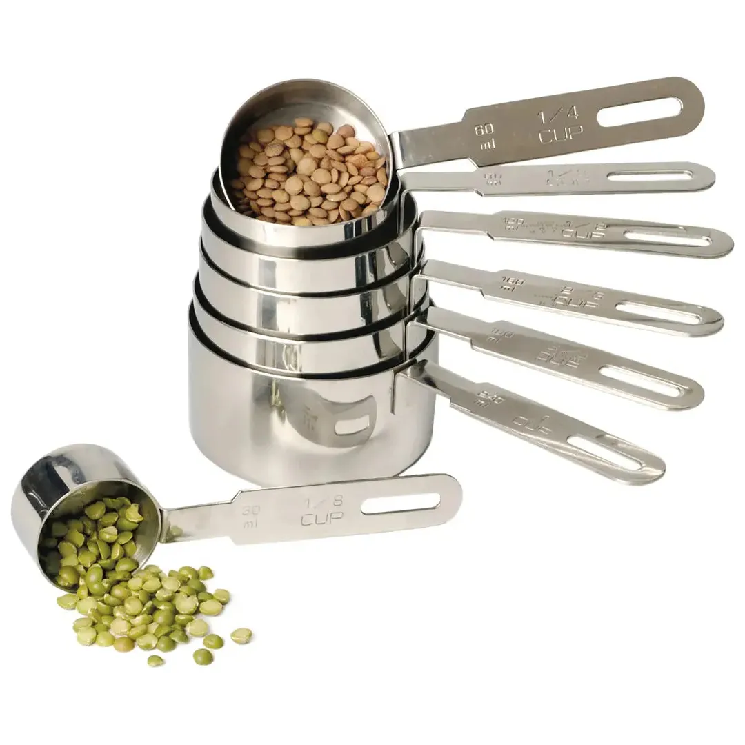 Stainless Steel Measuring Cup Set. 7 Pieces - Image 4