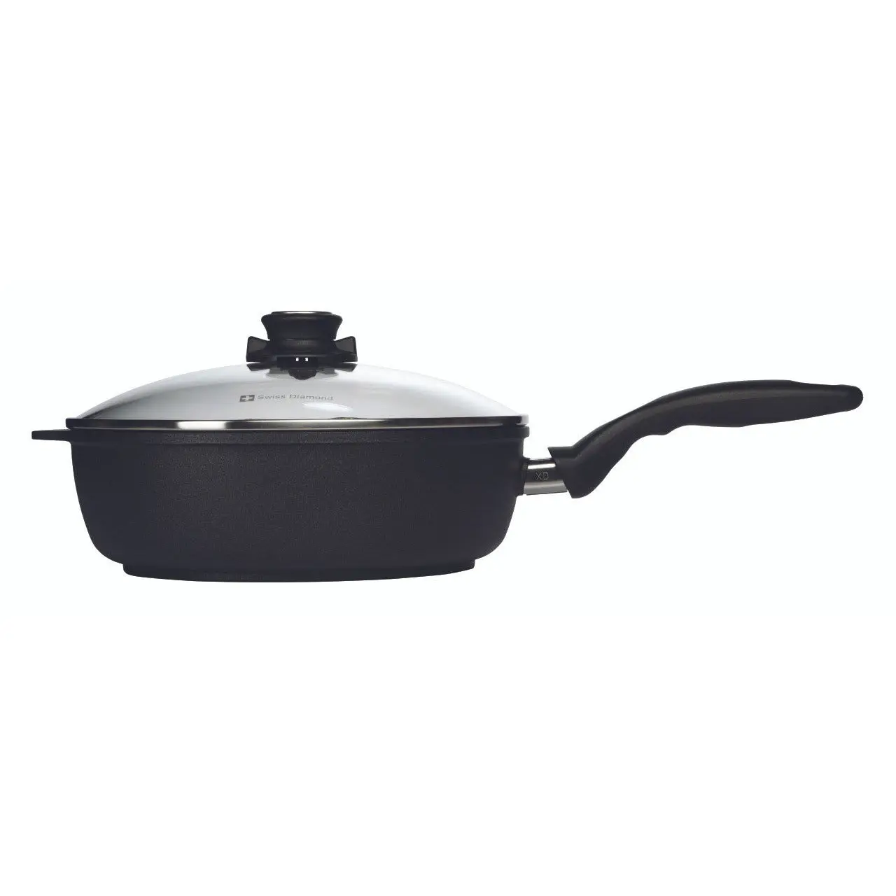 Swiss Diamond XD 3.8 qt Nonstick Saute Pan with Glass Lid - Image 2