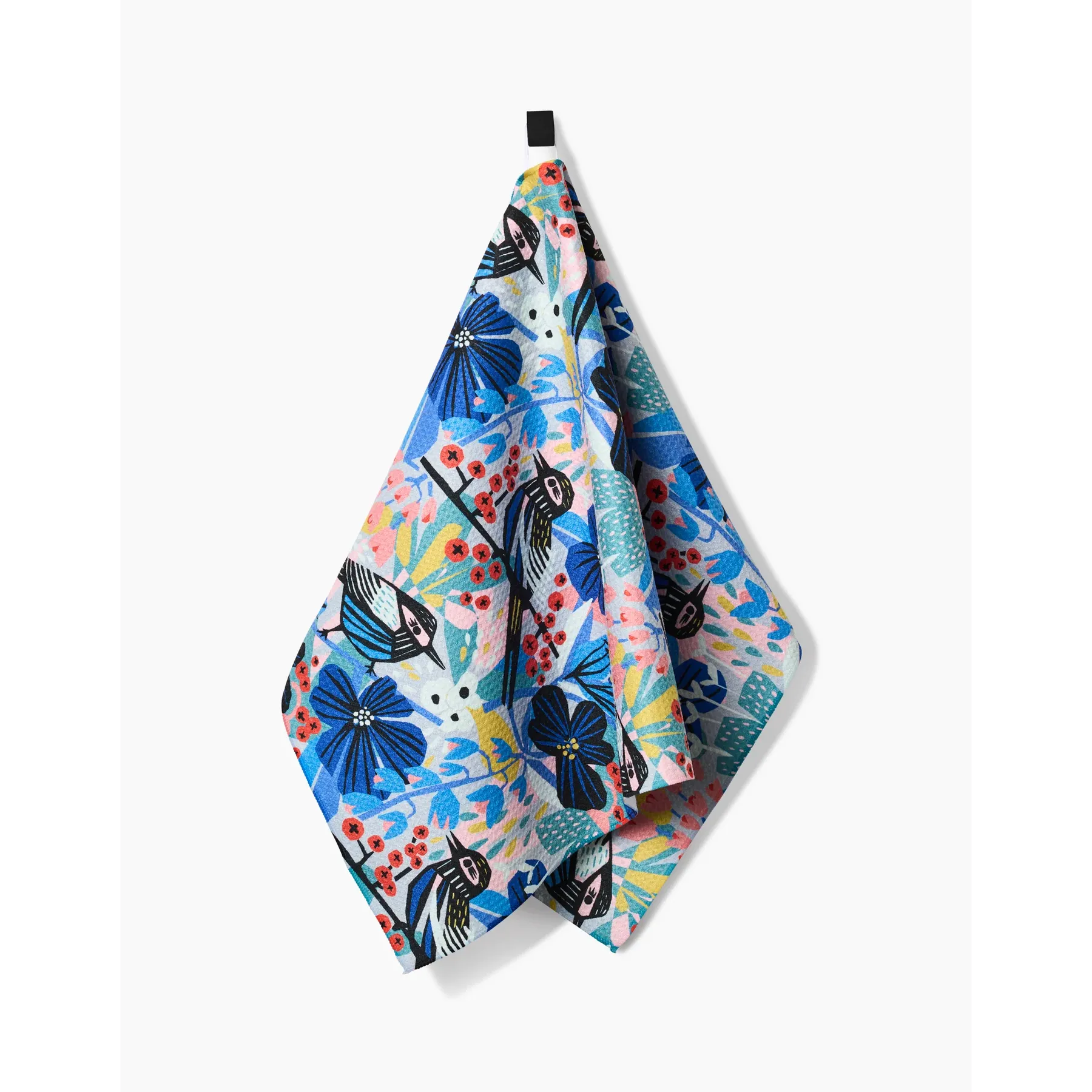 Birds and Berries Geometry Kitchen Tea Towel - Image 3