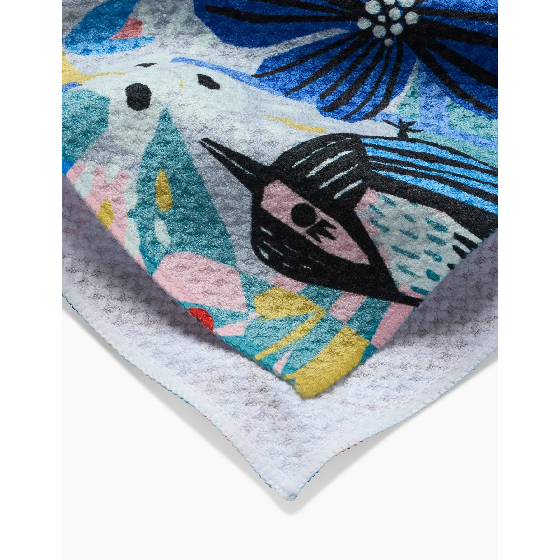 Birds and Berries Geometry Kitchen Tea Towel - Image 4
